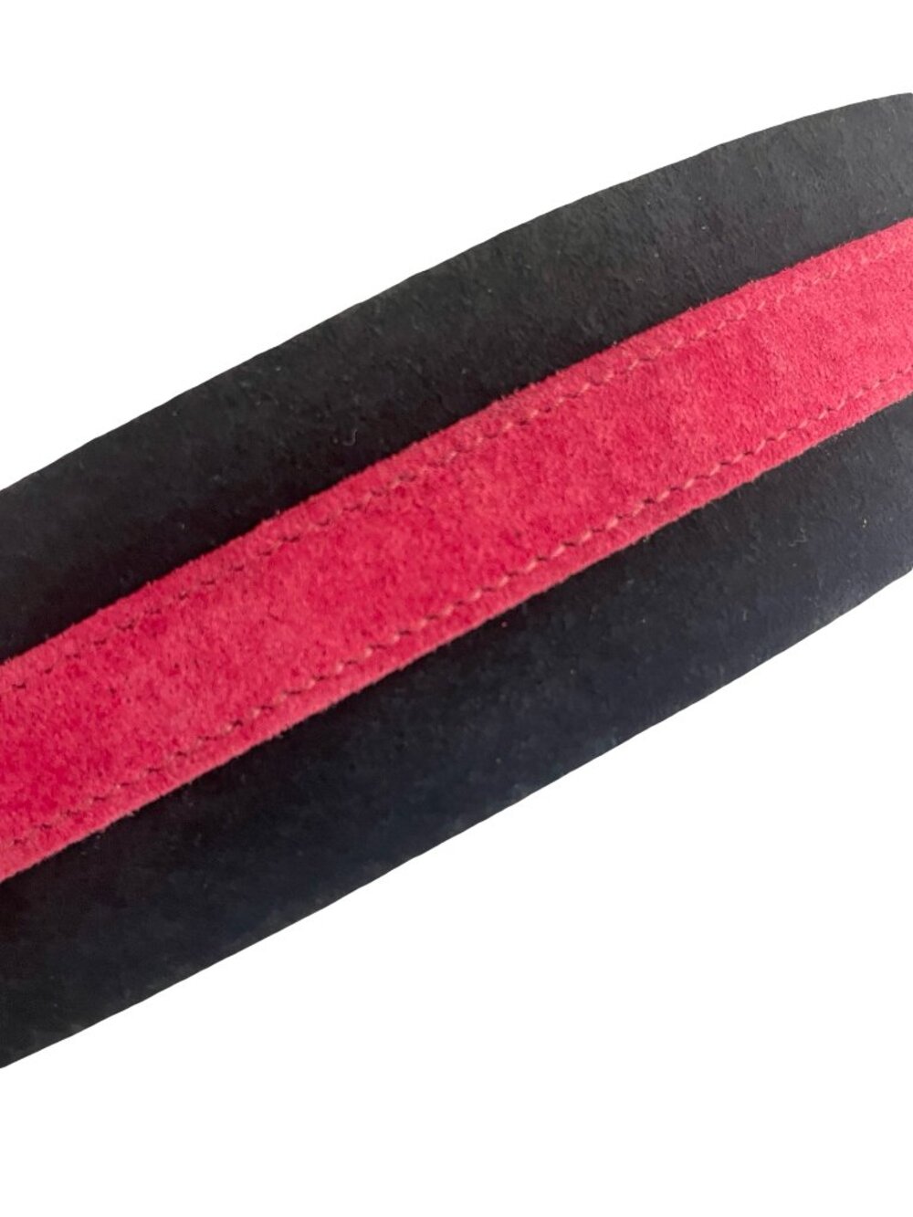 Jaeger Leather Belt 🇬🇧 Dark Navy & Pink Suede Trim – Size 32” - Picture 11 of 12